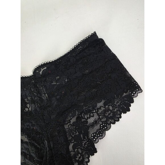 NWT Victoria's Secret Pink Cheeky Black Lace Cherry Print Womens Panties Small - Picture 11 of 11
